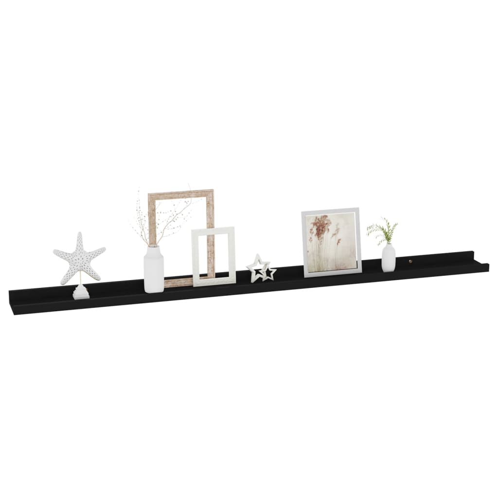 Wandregale 4 Stk. Schwarz 115x9x3 cm - Pazzar.ch