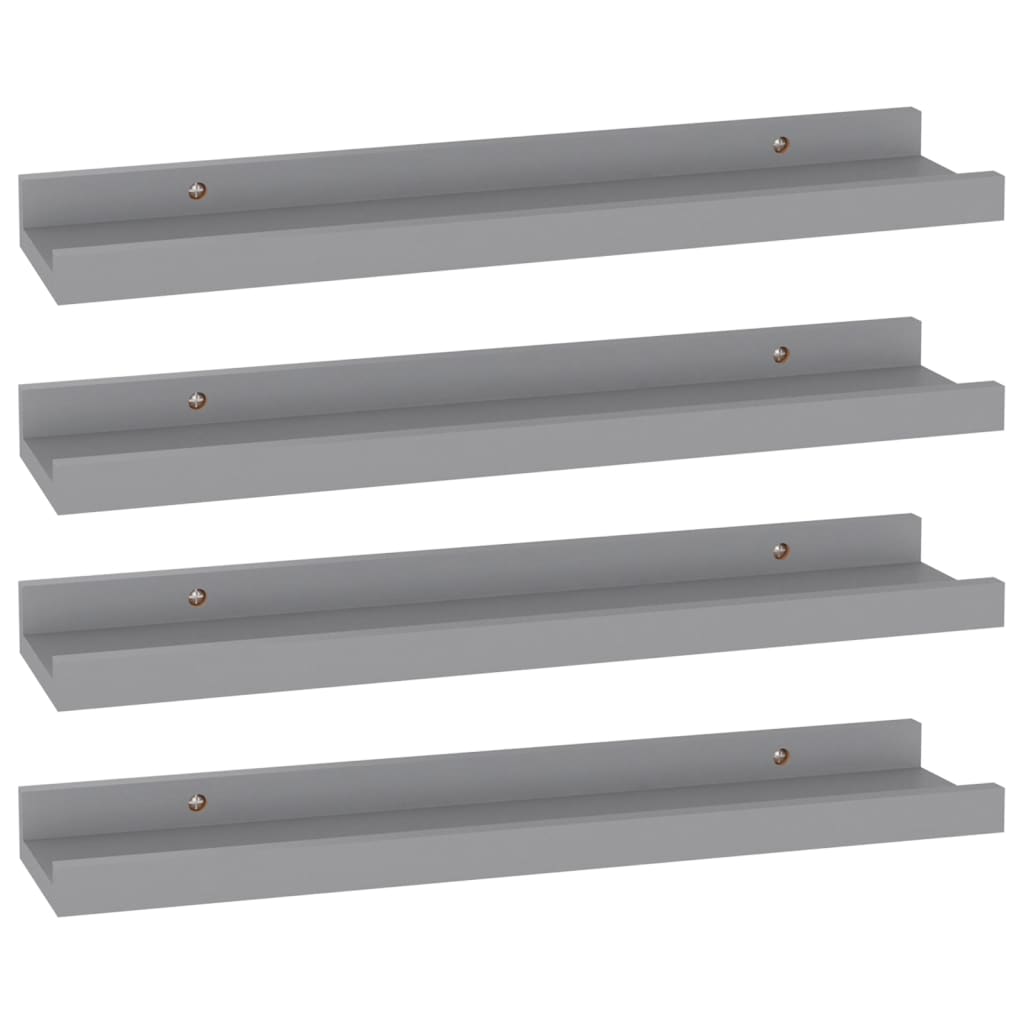 Wandregale 4 Stk. Grau 40x9x3 cm - Pazzar.ch