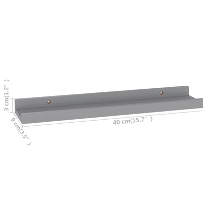 Wandregale 4 Stk. Grau 40x9x3 cm - Pazzar.ch