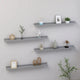 Wandregale 4 Stk. Grau 80x9x3 cm
