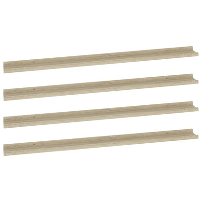 Wandregale 4 Stk. Sonoma-Eiche 115x9x3 cm - Pazzar.ch
