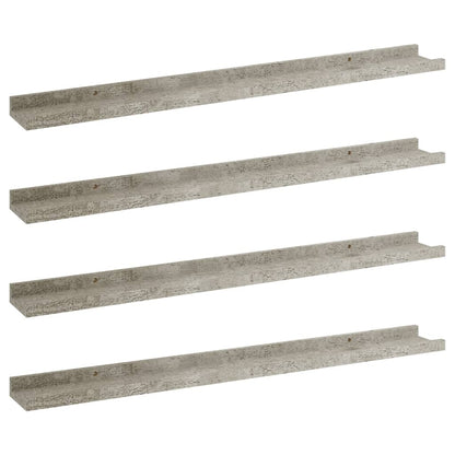 Wandregale 4 Stk. Betongrau 80x9x3 cm - Pazzar.ch