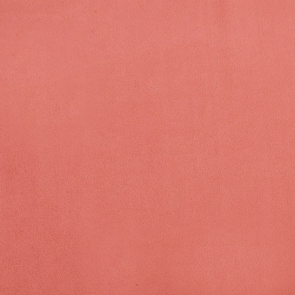 Hocker mit Holzbeinen Rosa Samt - Pazzar.ch
