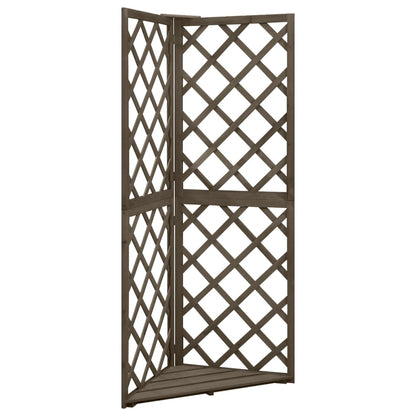Eckspalier Grau 50x50x145 cm Massivholz Tanne - Pazzar.ch