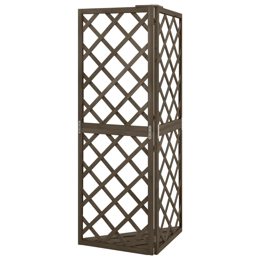 Eckspalier Grau 50x50x145 cm Massivholz Tanne - Pazzar.ch