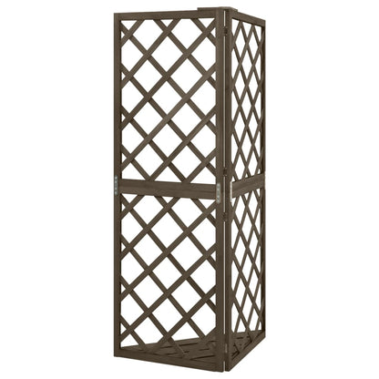 Eckspalier Grau 50x50x145 cm Massivholz Tanne - Pazzar.ch