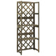 Spalier mit Ablagen Grau 55x30x140 cm Massivholz Tanne