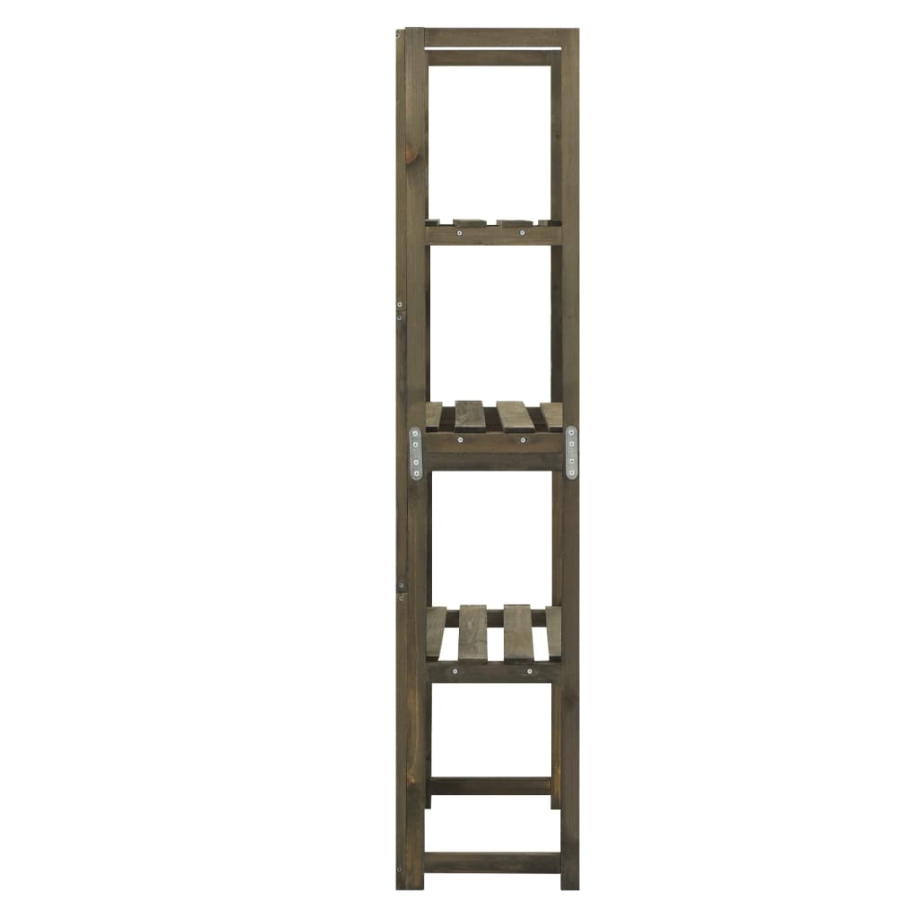 Spalier mit Ablagen Grau 55x30x140 cm Massivholz Tanne - Pazzar.ch