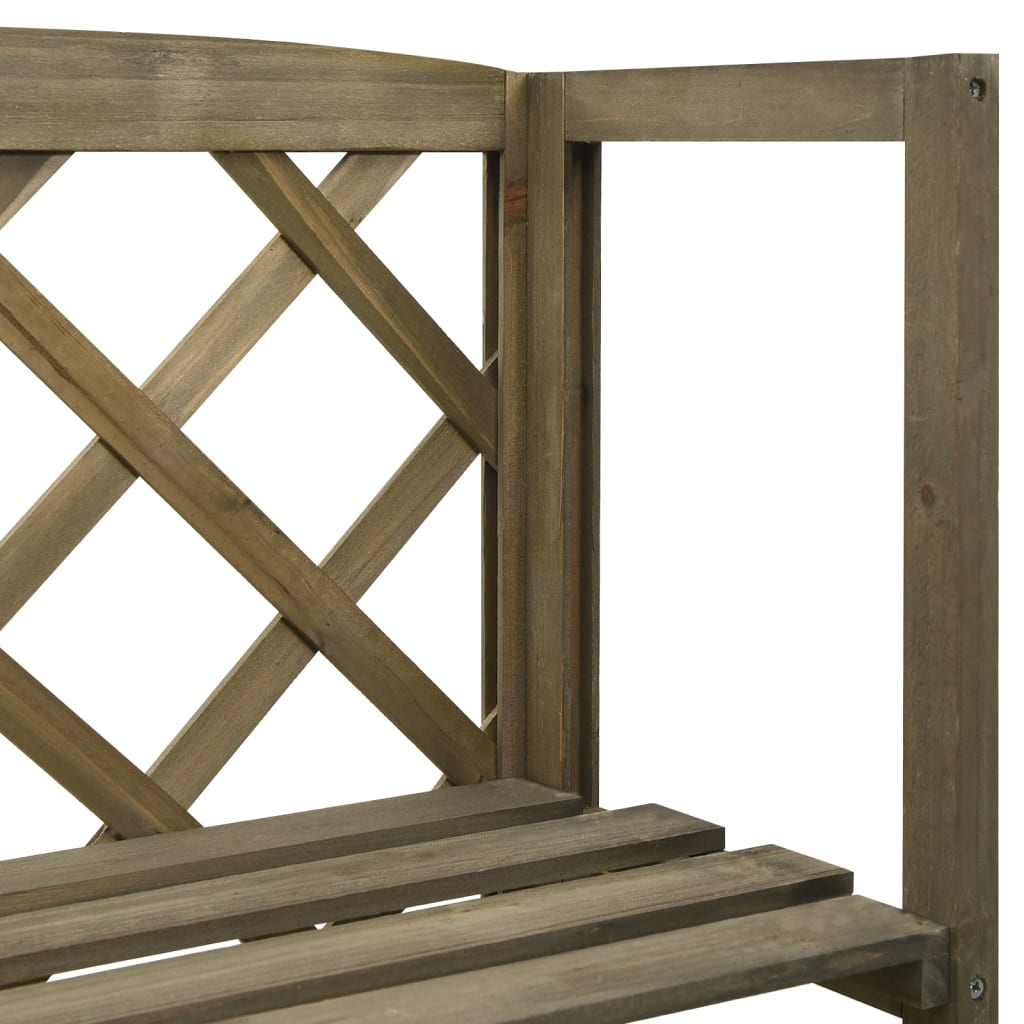Spalier mit Ablagen Grau 55x30x140 cm Massivholz Tanne - Pazzar.ch