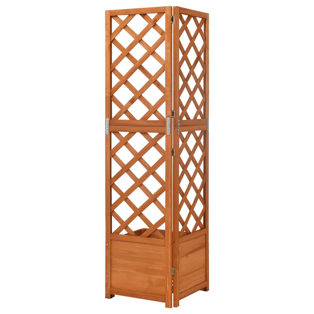 Eck-Spalier mit Pflanzkasten 40x40x150cm Massivholz Tanne - Pazzar.ch