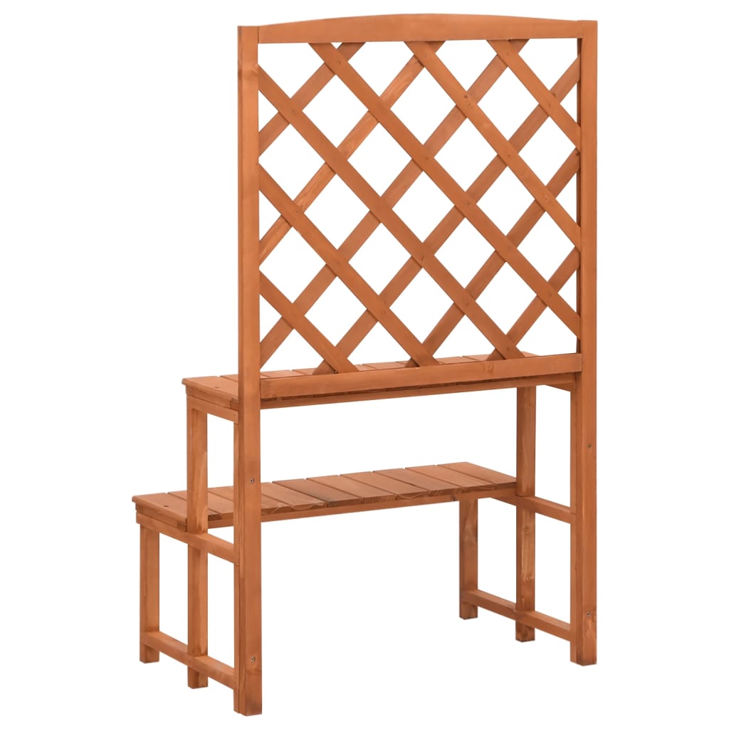 Blumentreppe mit Rankgitter 70x42x115 cm Massivholz Tanne - Pazzar.ch