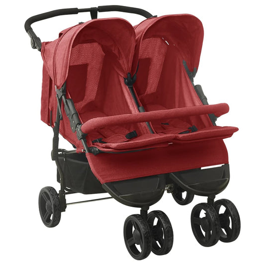 Geschwisterwagen Rot Stahl - Pazzar.ch