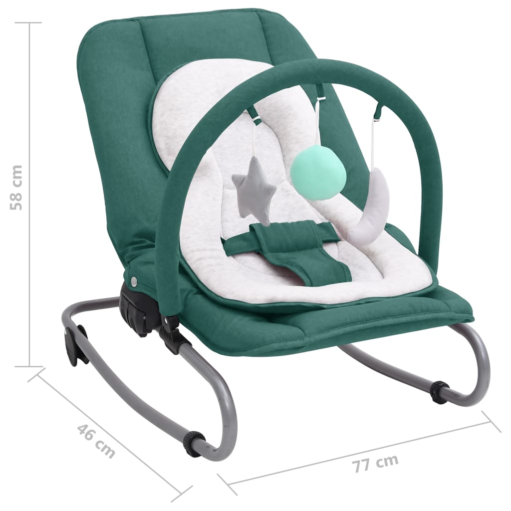 Babywippe Grün Stahl - Pazzar.ch