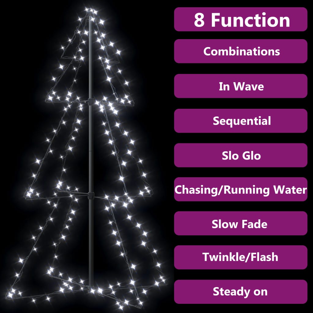 Weihnachtsbaum in Kegelform 160 LEDs Indoor & Outdoor 78x120 cm - Pazzar.ch