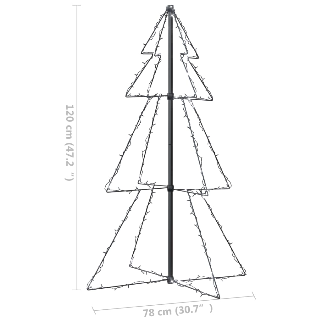Weihnachtsbaum in Kegelform 160 LEDs Indoor & Outdoor 78x120 cm - Pazzar.ch