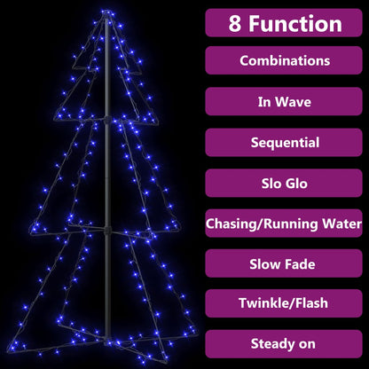 Weihnachtsbaum in Kegelform 160 LEDs Indoor & Outdoor 78x120 cm - Pazzar.ch