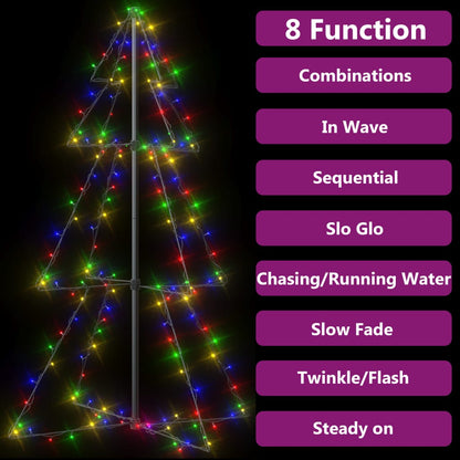 Weihnachtsbaum in Kegelform 160 LEDs Indoor & Outdoor 78x120 cm - Pazzar.ch