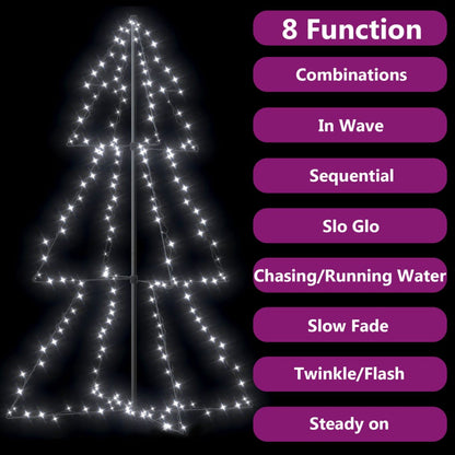 Weihnachtsbaum in Kegelform 200 LEDs Indoor Outdoor 98x150 cm - Pazzar.ch