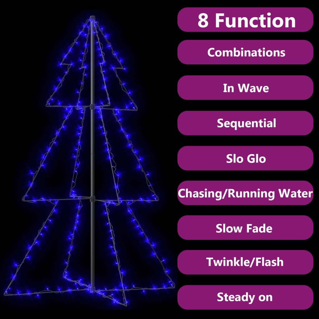 Weihnachtsbaum in Kegelform 200 LEDs Indoor Outdoor 98x150 cm - Pazzar.ch