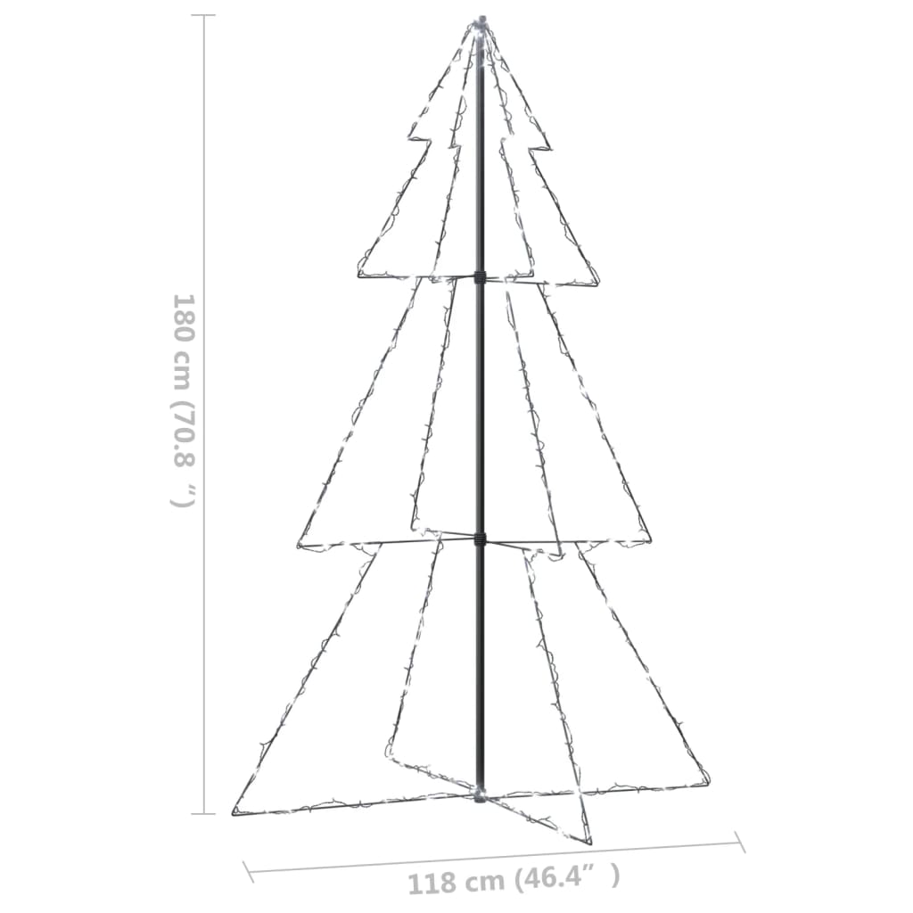 Weihnachtsbaum in Kegelform 240 LEDs Indoor Outdoor 118x180 cm - Pazzar.ch