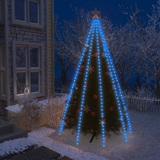 Weihnachtsbaum-Lichternetz mit 400 LEDs Blau 400 cm - Pazzar.ch