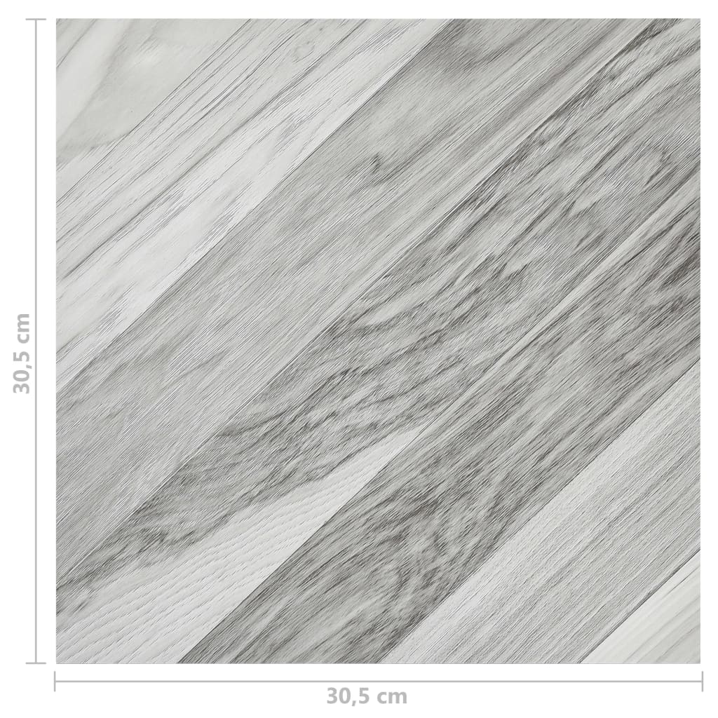 PVC-Fliesen Selbstklebend 20 Stk. 1,86 m² Grau Gestreift - Pazzar.ch