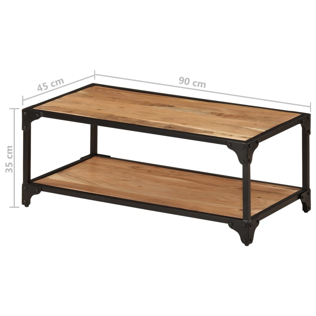 Couchtisch 90x45x35 cm Massivholz Akazie - Pazzar.ch