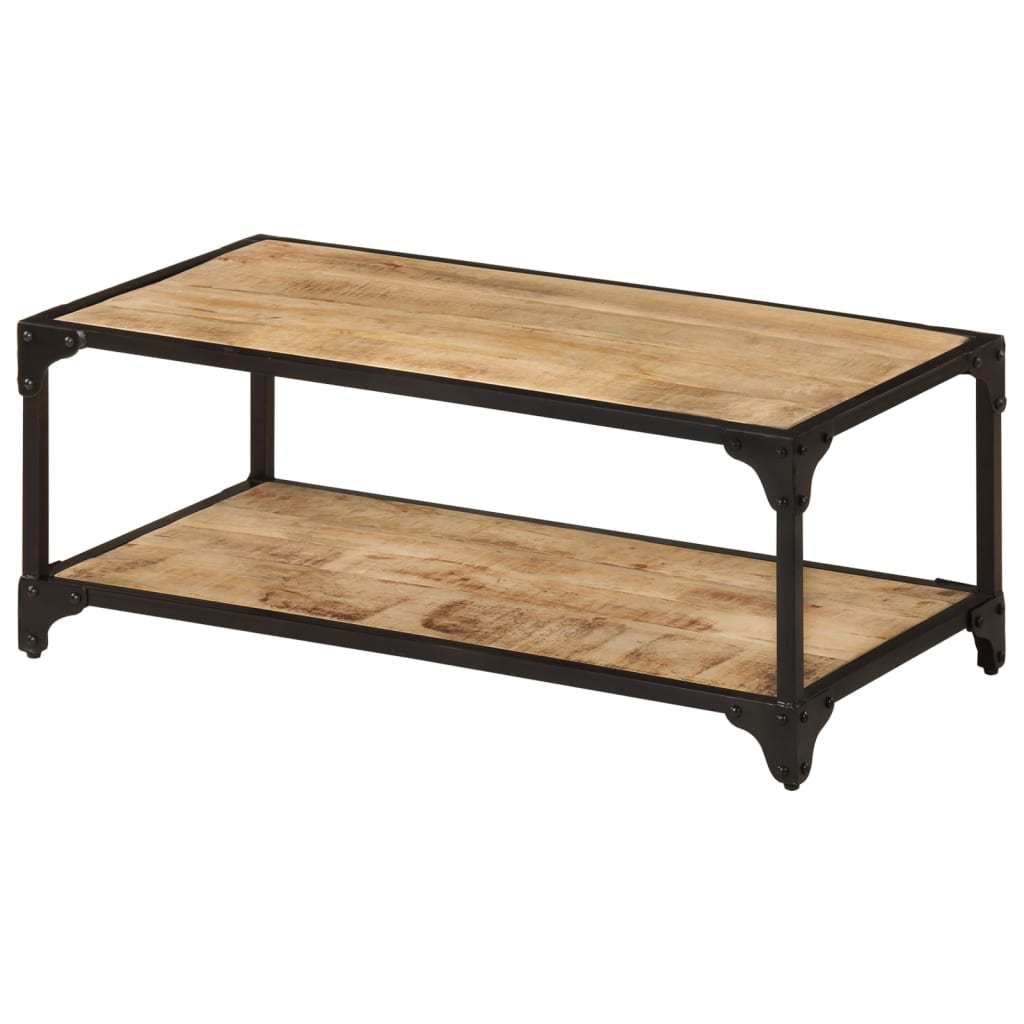 Couchtisch 90x45x35 cm Raues Massives Mangoholz - Pazzar.ch