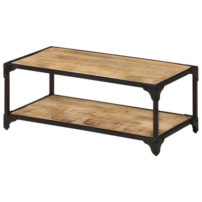 Couchtisch 90x45x35 cm Raues Massives Mangoholz - Pazzar.ch