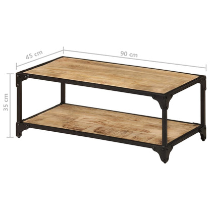 Couchtisch 90x45x35 cm Raues Massives Mangoholz - Pazzar.ch