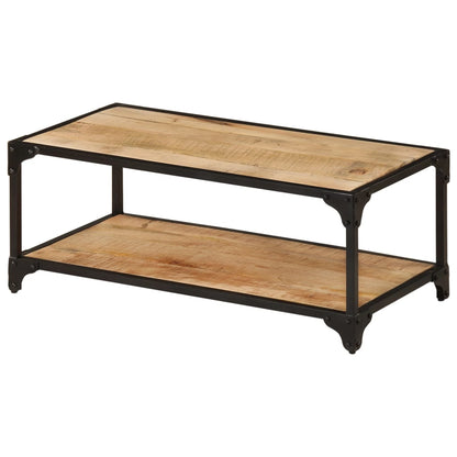 Couchtisch 90x45x35 cm Raues Massives Mangoholz - Pazzar.ch