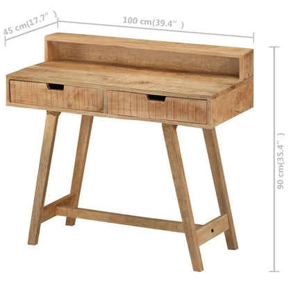 Schreibtisch 100x45x90 cm Raues Massives Mangoholz - Pazzar.ch