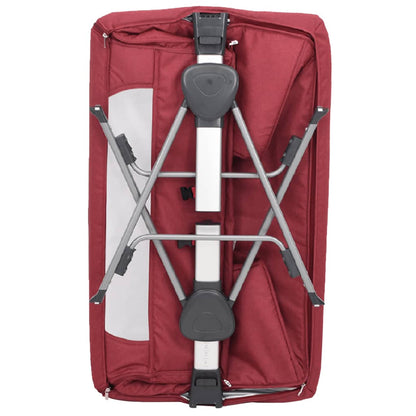 Babybett mit Matratze Rot Leinenstoff - Pazzar.ch