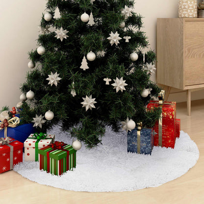Weihnachtsbaumdecke Weiß 90 cm Kunstpelz - Pazzar.ch