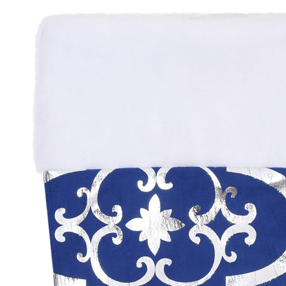 Luxus-Weihnachtsbaumdecke mit Socke Blau 90 cm Stoff - Pazzar.ch