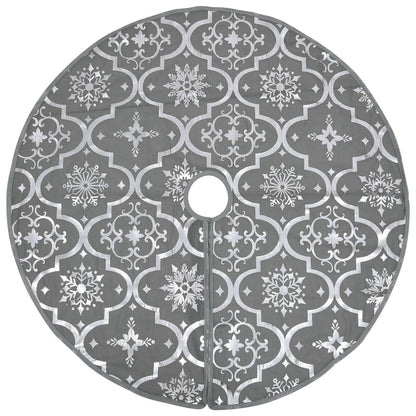 Luxus-Weihnachtsbaumdecke mit Socke Grau 122 cm Stoff - Pazzar.ch