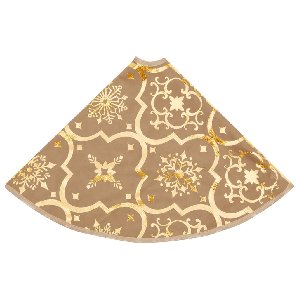 Luxus-Weihnachtsbaumdecke mit Socke Gelb 122 cm Stoff - Pazzar.ch