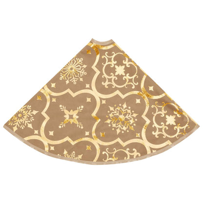 Luxus-Weihnachtsbaumdecke mit Socke Gelb 122 cm Stoff - Pazzar.ch