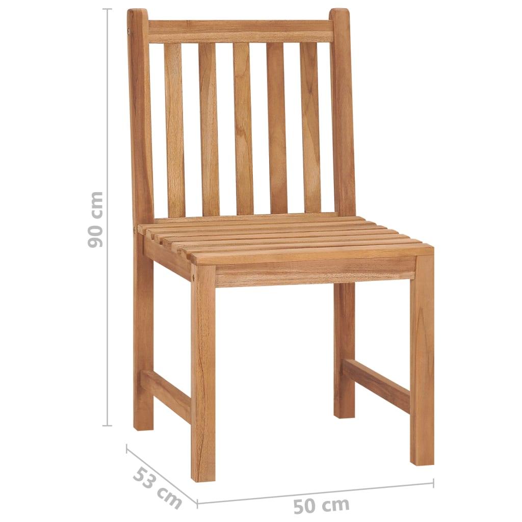 Gartenstühle 4 Stk. Massivholz Teak - Pazzar.ch