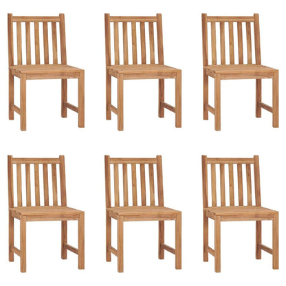 Gartenstühle 6 Stk. Massivholz Teak - Pazzar.ch