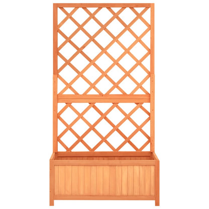 Garten-Spalier mit Blumenkasten Braun 70x30x135 cm Tannenholz - Pazzar.ch