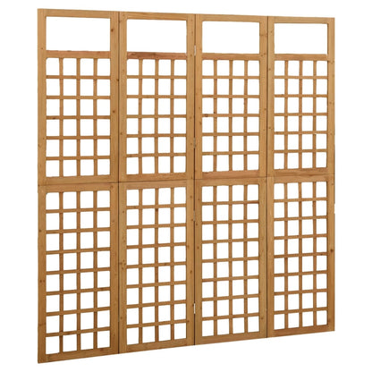 Spalier/Paravent 4-teilig Massivholz Tanne 161x180 cm - Pazzar.ch