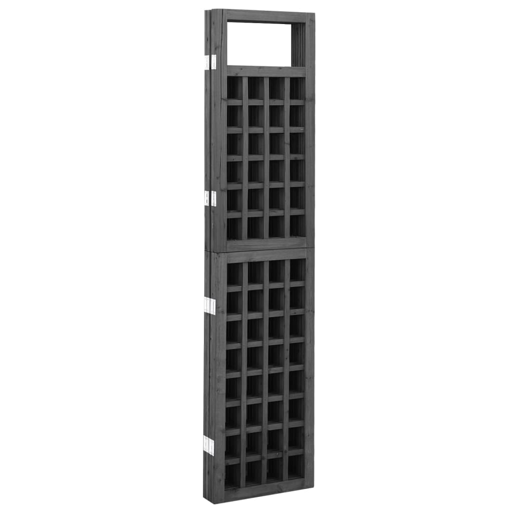 Spalier/Paravent 3-teilig Massivholz Tanne Schwarz 121x180 cm - Pazzar.ch