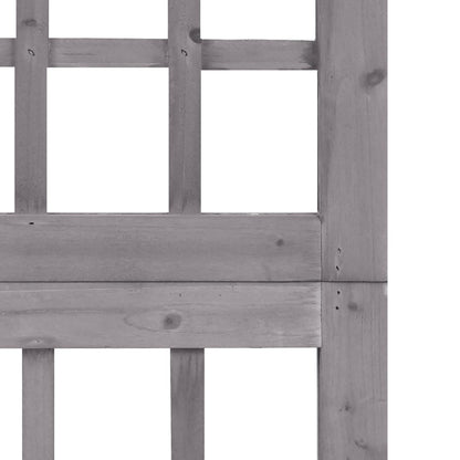 Spalier/Paravent 5-teilig Massivholz Tanne Grau 201,5x180 cm - Pazzar.ch