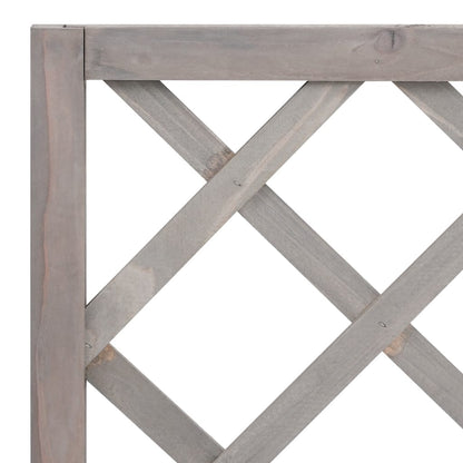 Garten-Spalier mit Blumenkasten Grau 70x30x135 cm Tannenholz - Pazzar.ch