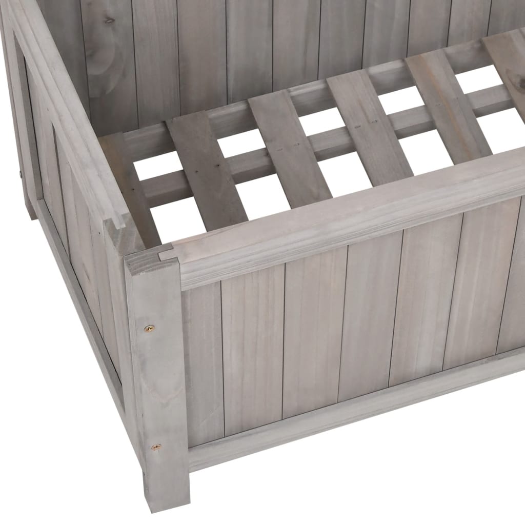 Garten-Spalier mit Blumenkasten Grau 70x30x135 cm Tannenholz - Pazzar.ch