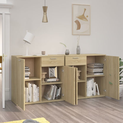Sideboard Sonoma-Eiche 160x36x75 cm Holzwerkstoff - Pazzar.ch