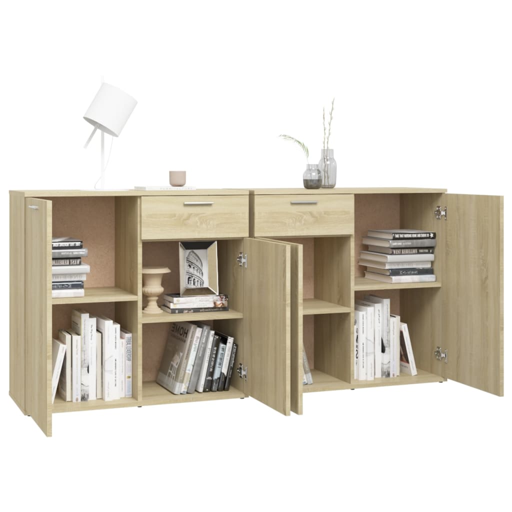 Sideboard Sonoma-Eiche 160x36x75 cm Holzwerkstoff - Pazzar.ch