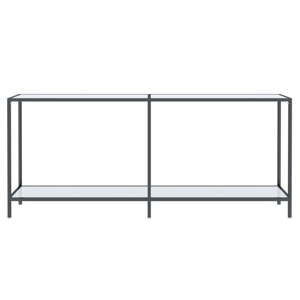 Konsolentisch Weiß 180x35x75,5 cm Hartglas