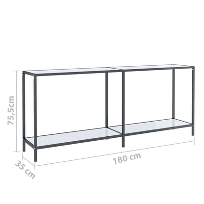 Konsolentisch Weiß 180x35x75,5 cm Hartglas - Pazzar.ch